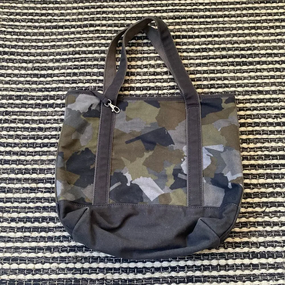 🌿Blake Shelton X Lands End Green Heartland Camo Canvas Tote Bag